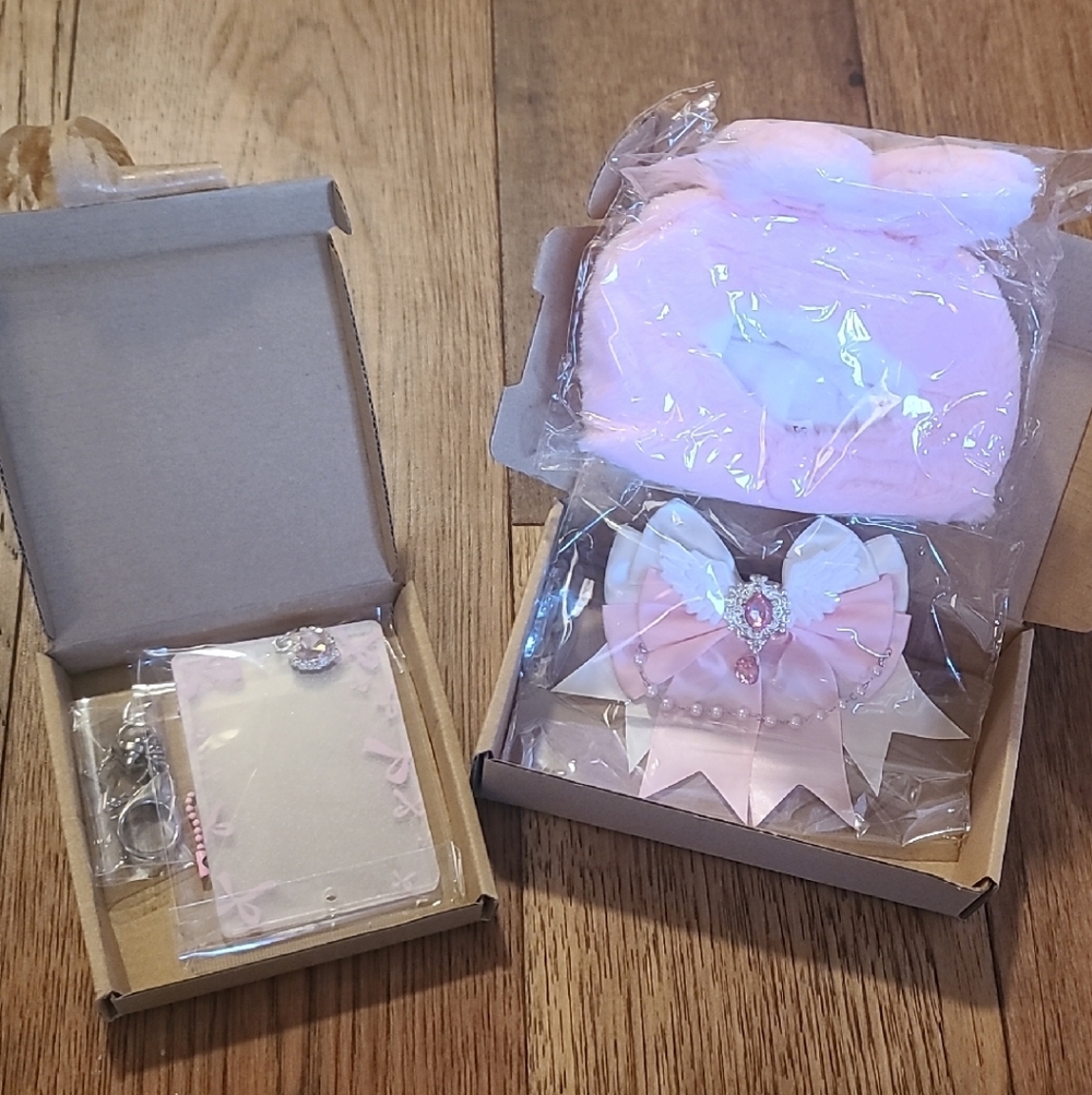 K-pop Concert Accessory Bundle. ID Card Holder/keychain And Lightstick Bow/cover